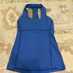 LULU Women's Blue Halter tank Top